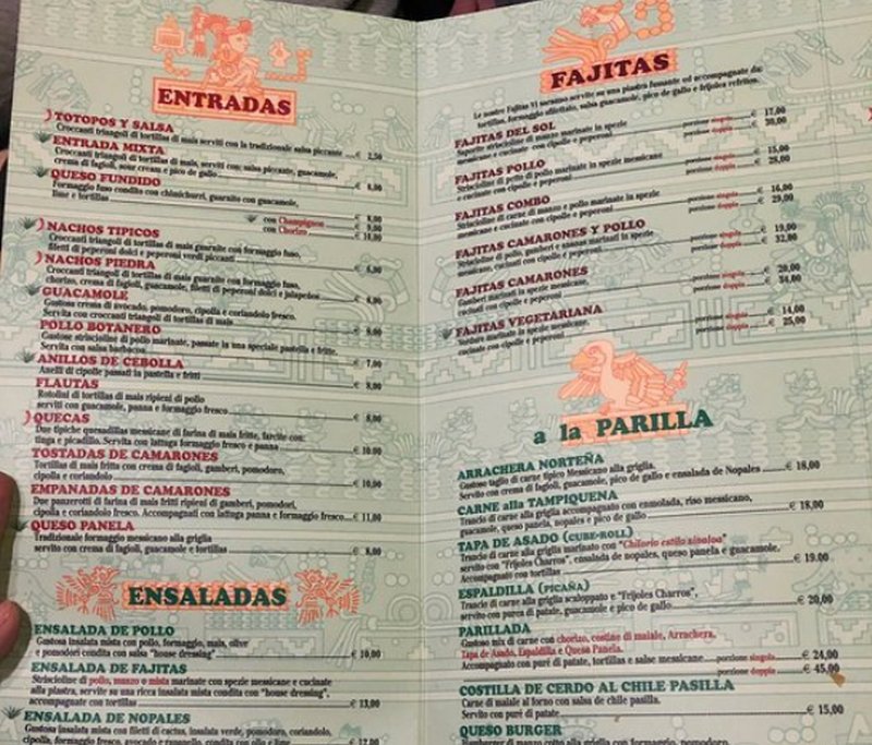 come-avviare-ristorante-messicano-menu